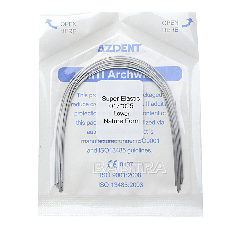 10pcs/Pack Dental Orthodontic Super Elastic Niti Arch Wire Rectangular Nature
