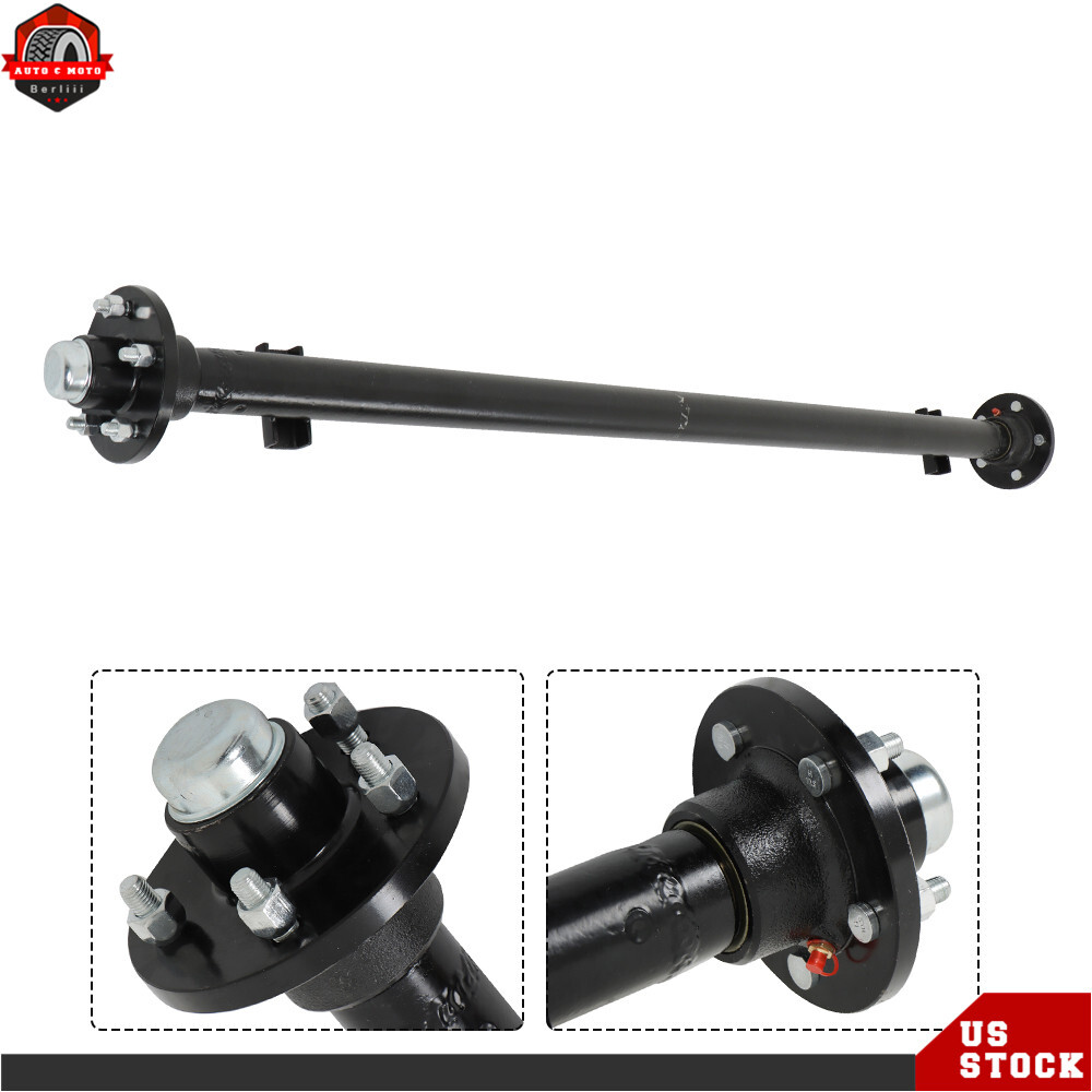 3500 lbs Axle Complete w/ U Bolt Kit 5 lug Boat Trailer, Cargo RV Camper Axel