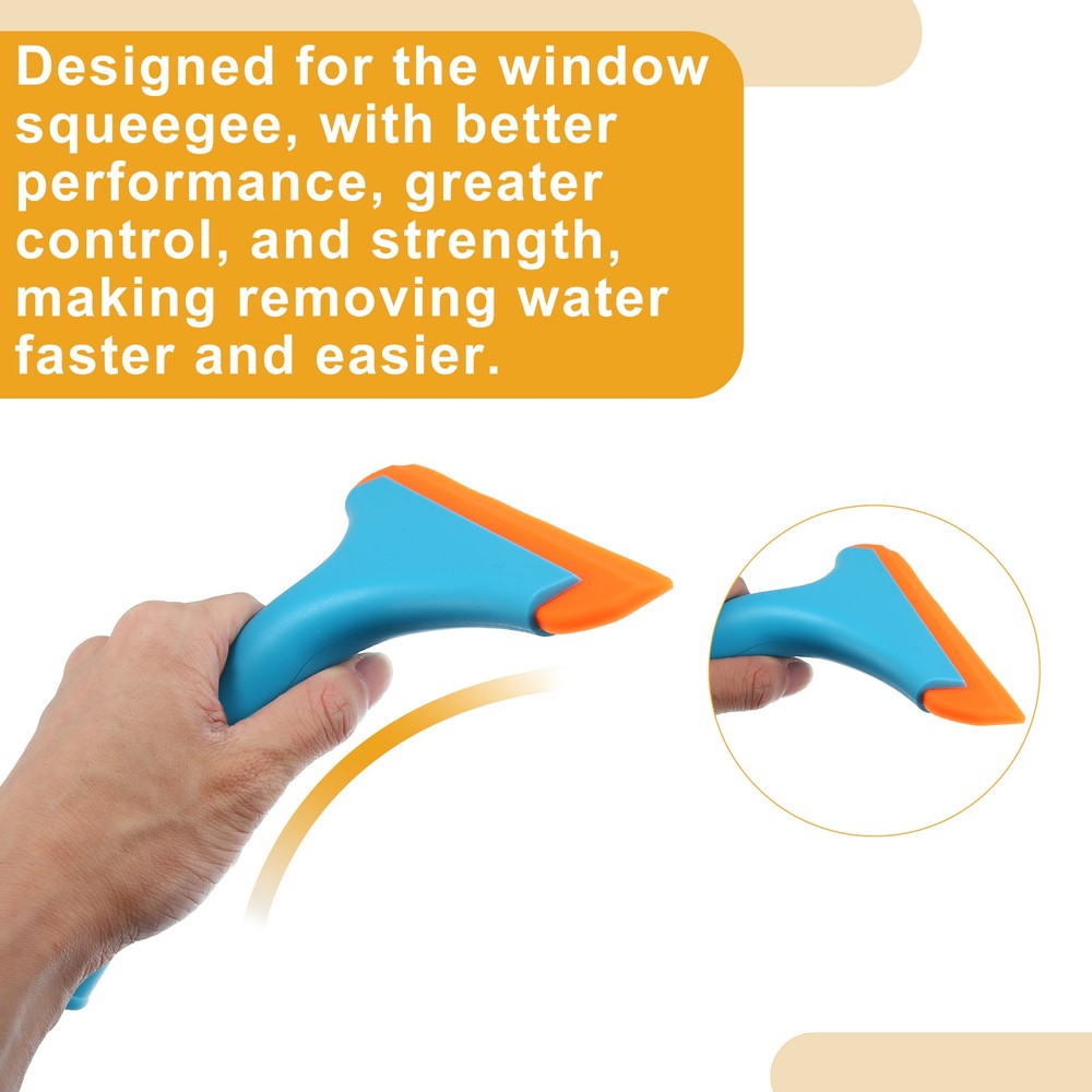 2 Pcs Universal Window Mirror Car Windshield Squeegee Replace Silicone Blue