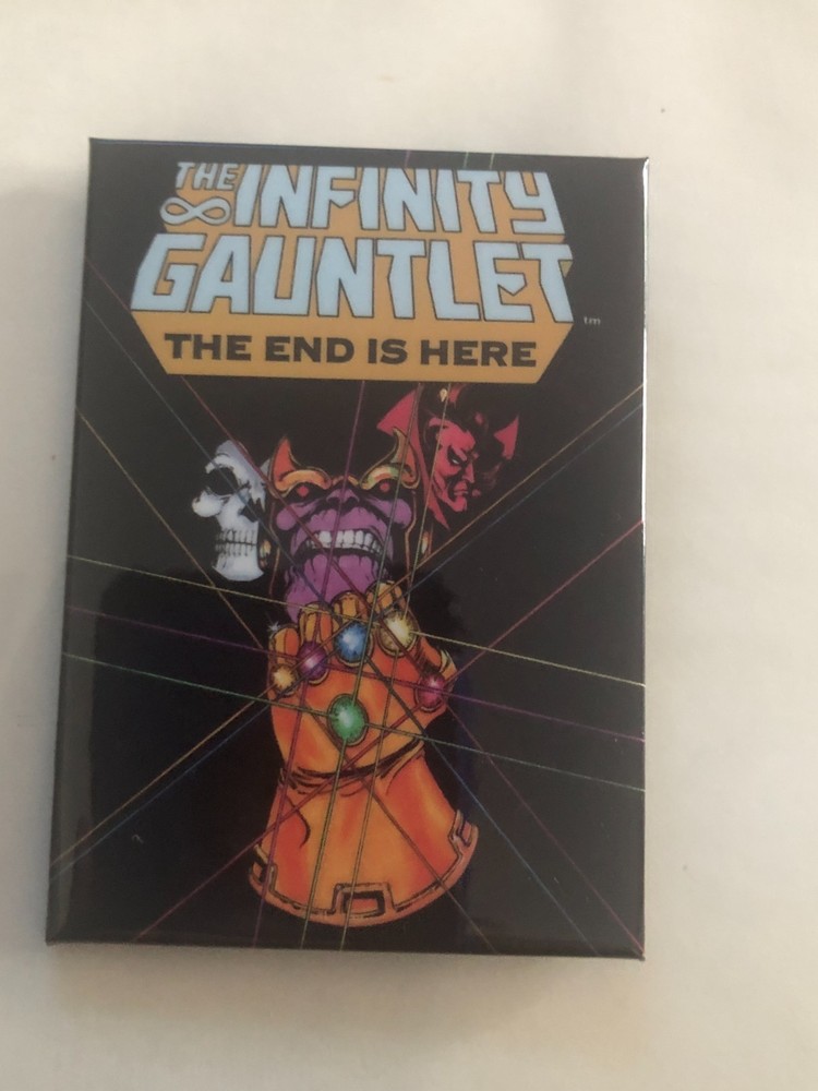 Vintage 1991 Marvel Comics THE INFINITY GAUNTLET The End Is Here Button Pinback