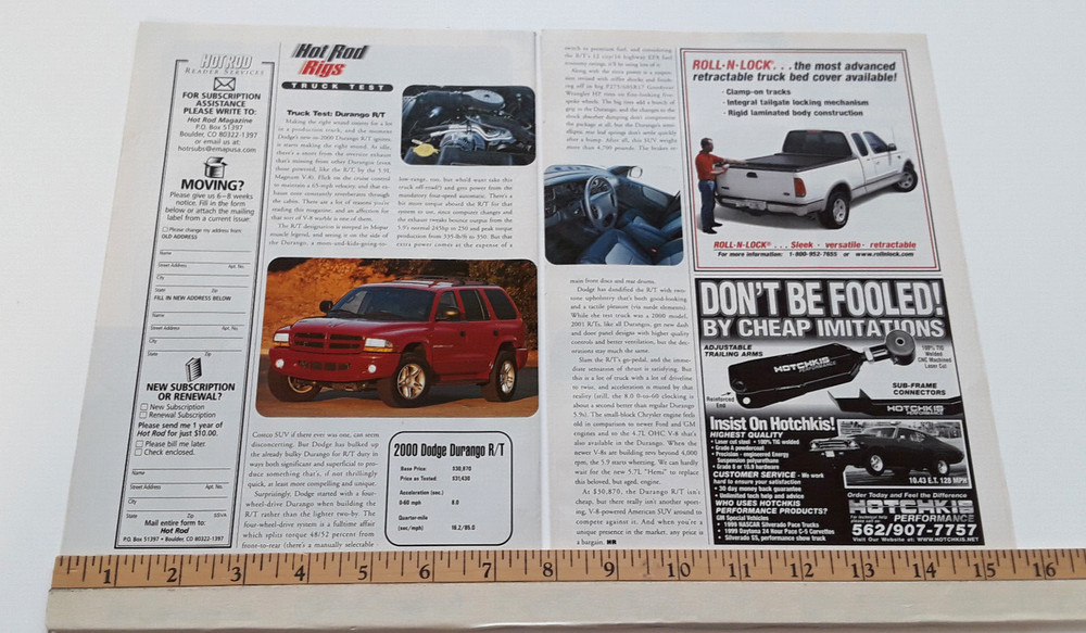 2000 DODGE DURANGO R/T ORIGINAL ARTICLE