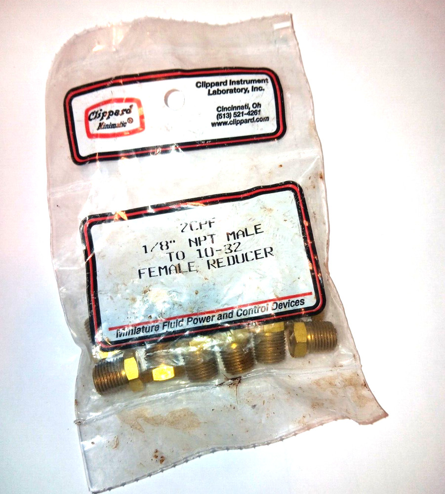 CLIPPARD 2CPF, 1/8" NPT x 10-32,  PIPE REDUCER, PACK OF 10