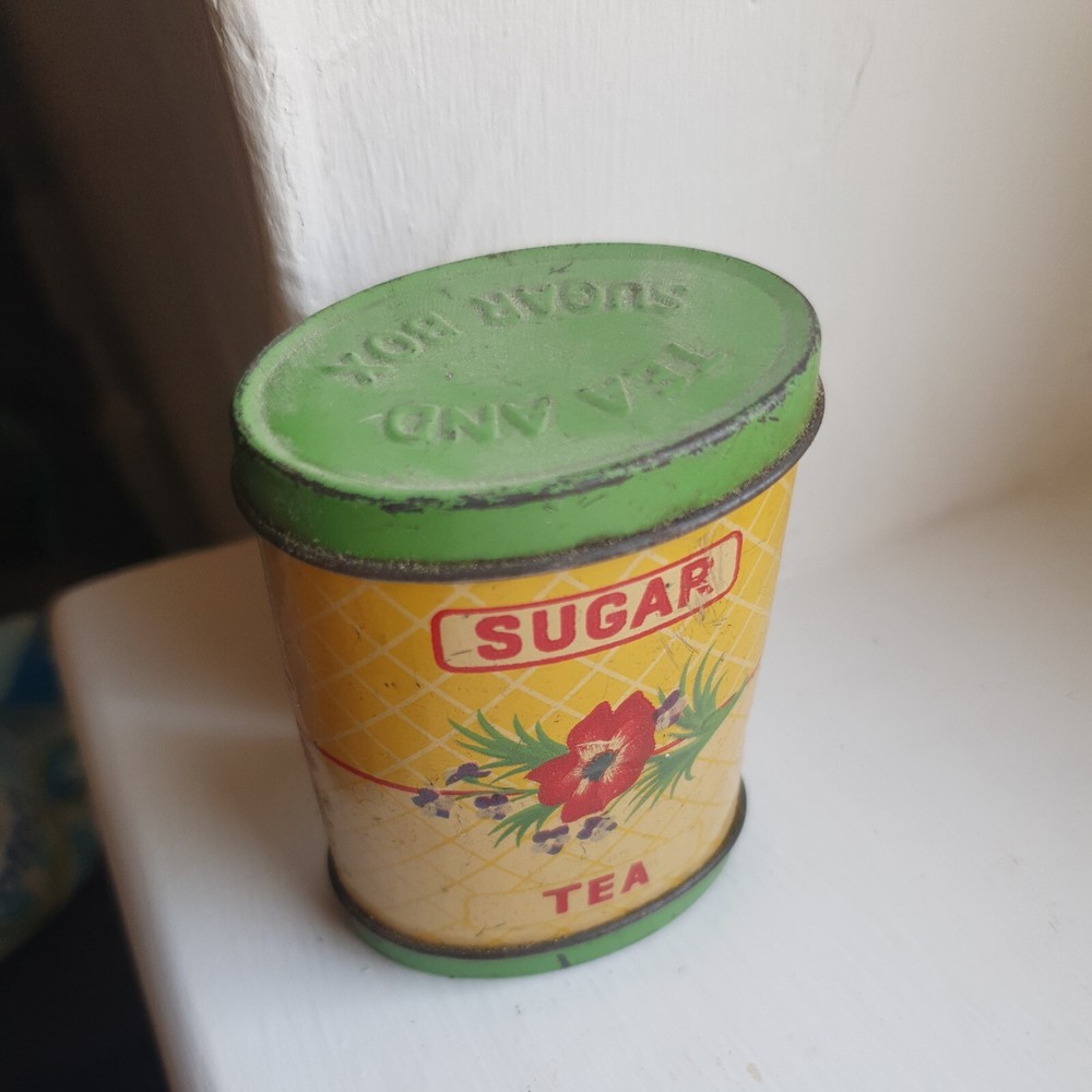 Antique world War 2 Ration Tea And Sugar Tin