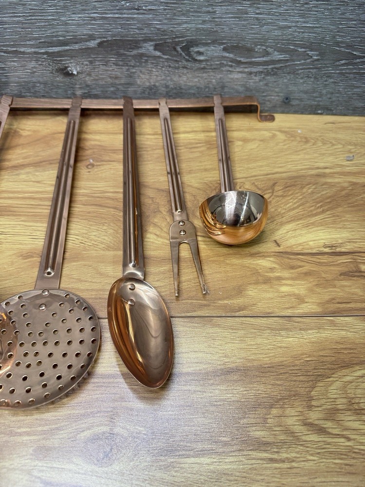 Old Dutch International (ODI) Solid Copper Kitchen Utensils- 7 Pc Made In Korea