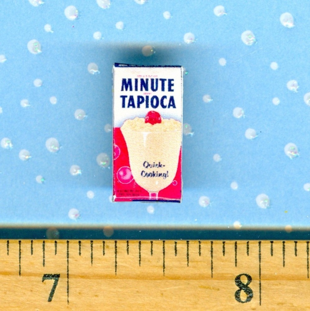 Dollhouse Miniatures Size Tapioca Pudding  Box