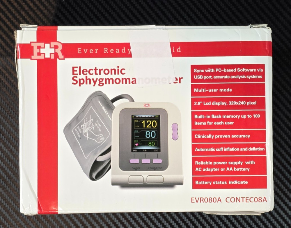 Ever Ready First Aid Electric Sphygmomanometer EVR080A CONTEC08A