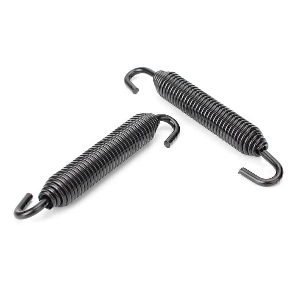 Universal Long Stainless Header Exhaust Springs Motorcycle Black US