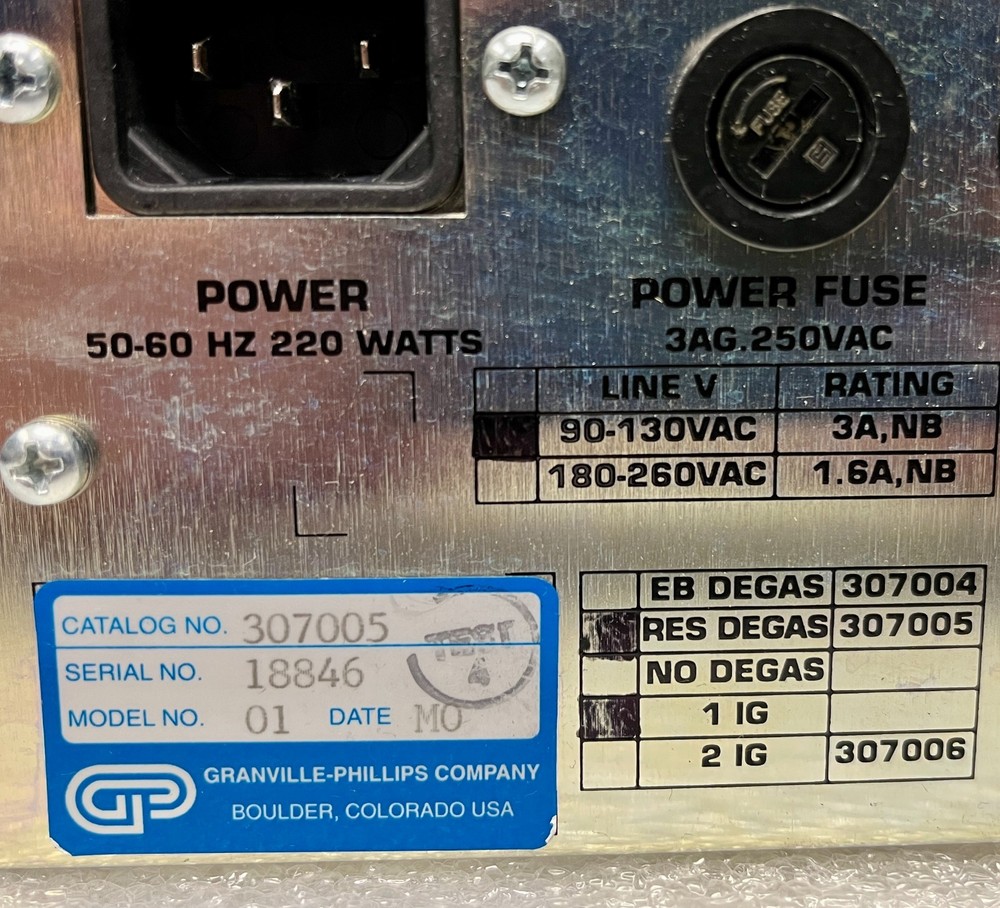 Granville Phillips 307 Vacuum Gauge Controller