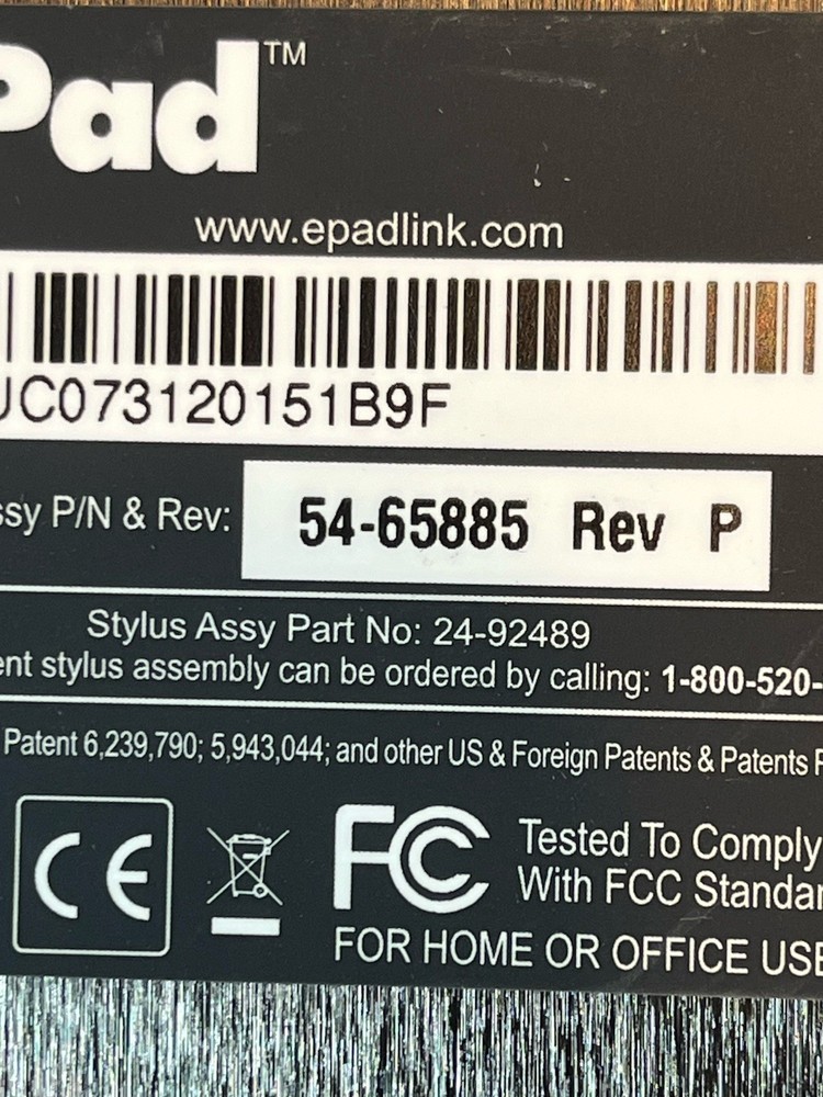 ePad InterLink Electronics 54-65885 Electronic Signature Capture Reader Pad