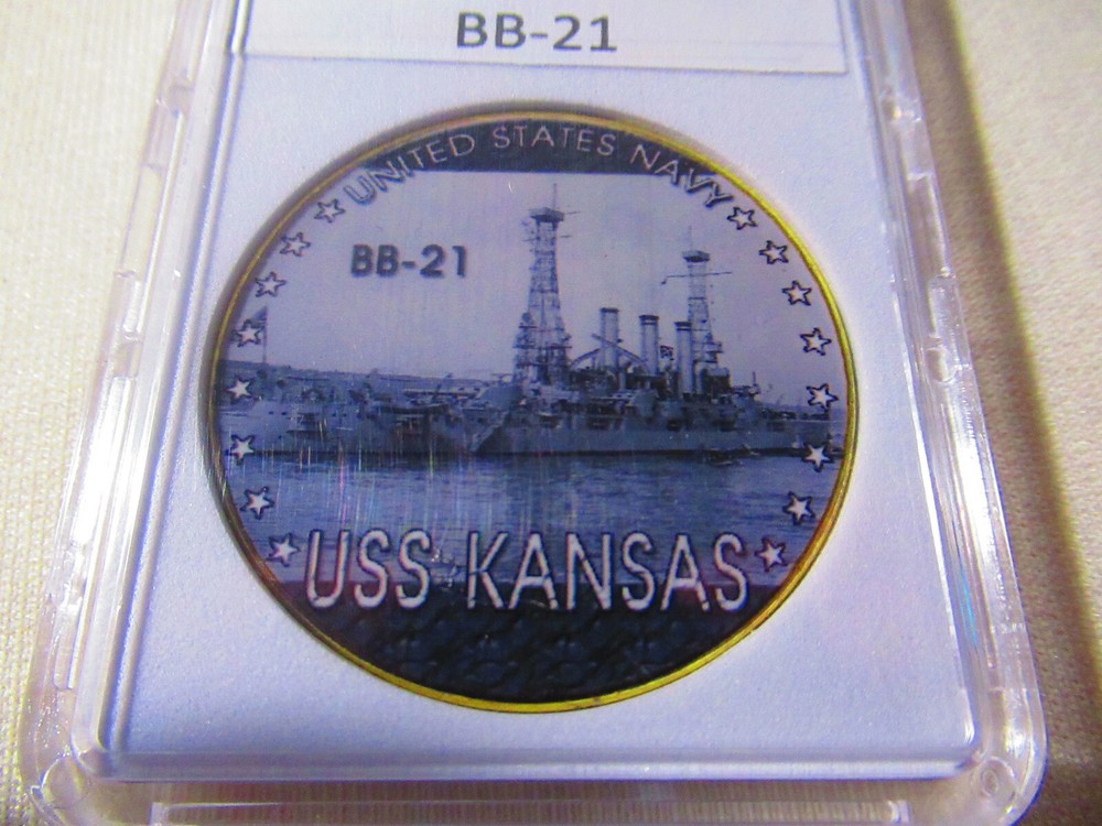 US NAVY - USS KANSAS / BB-21 Challenge Coin