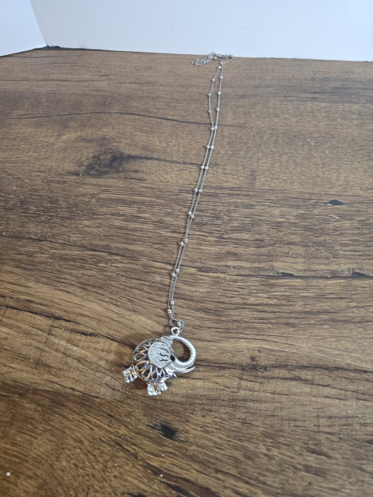 filigree elephant locket necklace