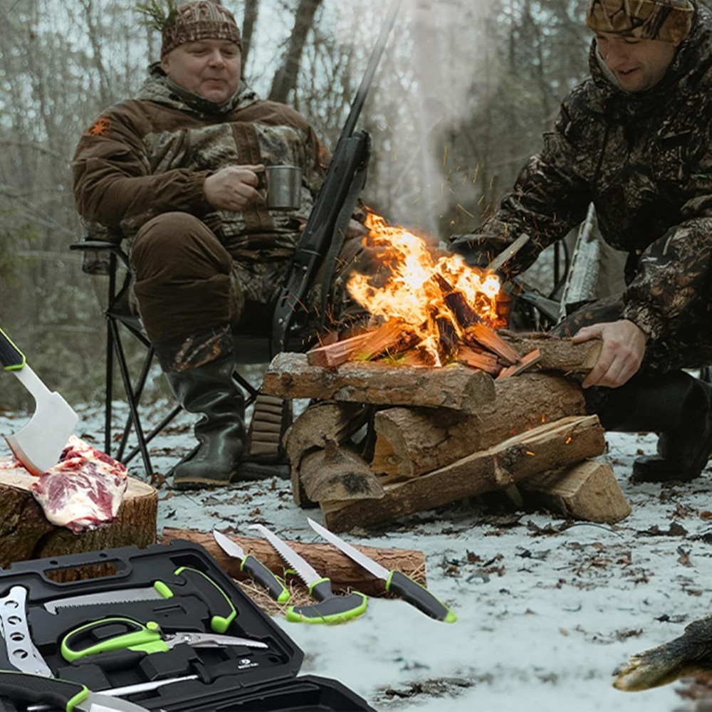 Sturdy 10-Piece Field Dressing Kit for Hunters - Essential Game Processing Tools
