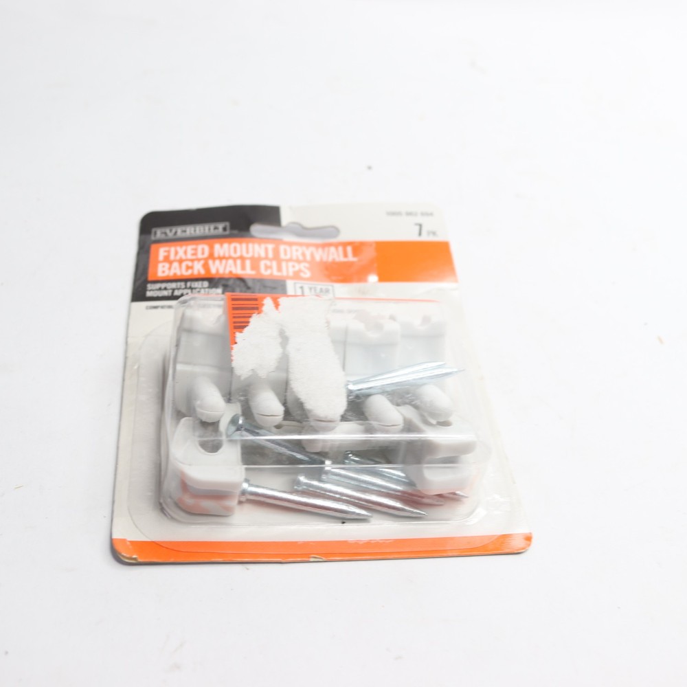 (7-Pk) Everbilt Fixed Mount Drywall Back Wall Clips 90193