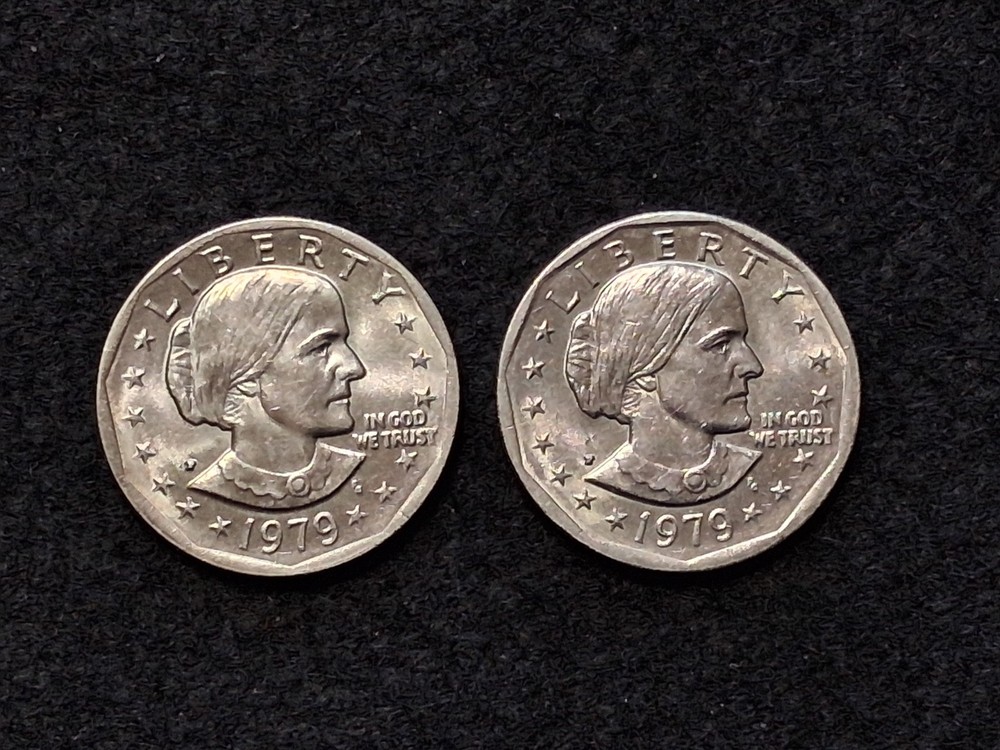 1979 P Susan B Anthony Dollar (2 coins)