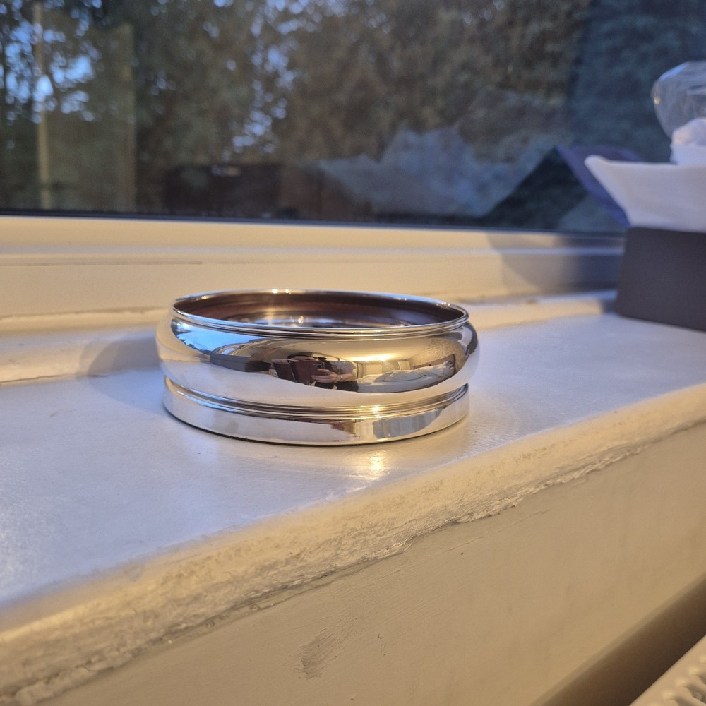 NEW Silver Hallmarked Wine Coaster With Box