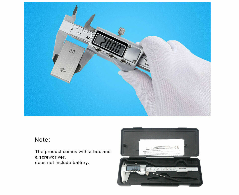 6” 150mm Digital Caliper Vernier Micrometer LCD Electronic Measuring Tool