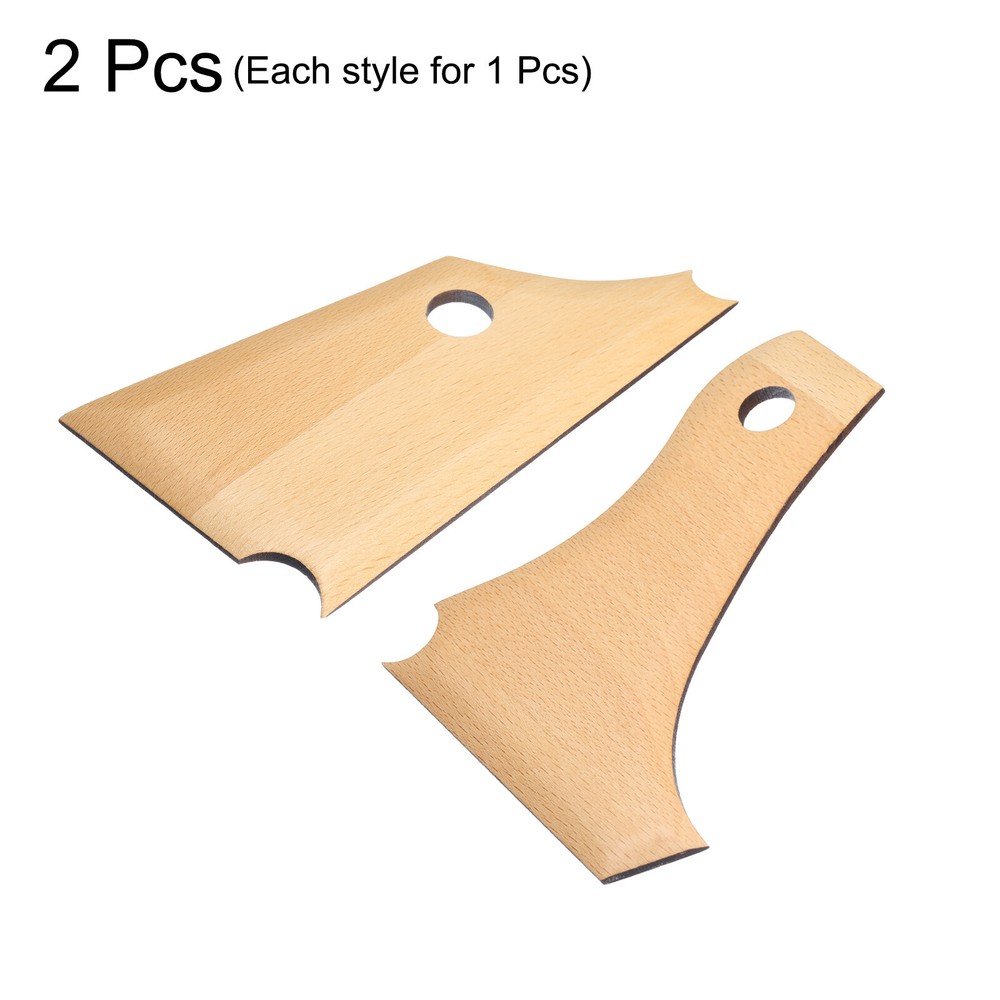 2pcs Pottery Ribs Trimming Tools Beech Pottery Profile Bundle Foot Shaper