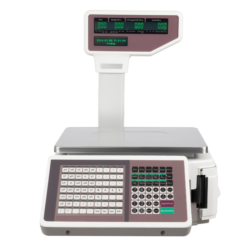 Electronic Weight Scale With Thermal Label Printer Digital Price Computing Scale