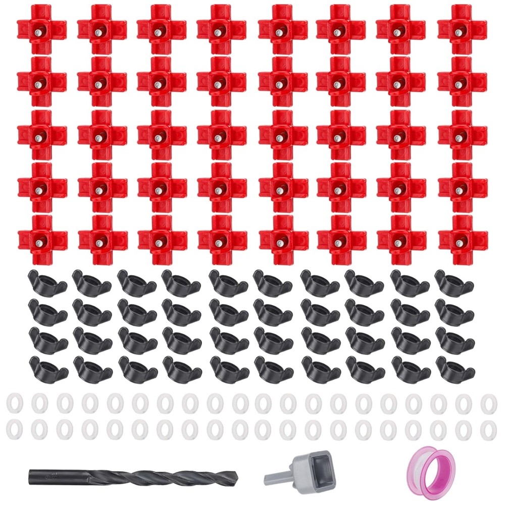 40 Pack Chicken Waterer Nipples - Leakproof Poultry System