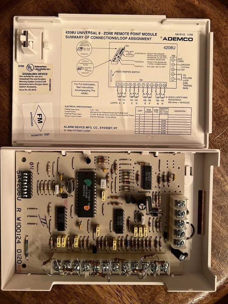 ADEMCO 4208U Universal 8 Zone Remote Point Module