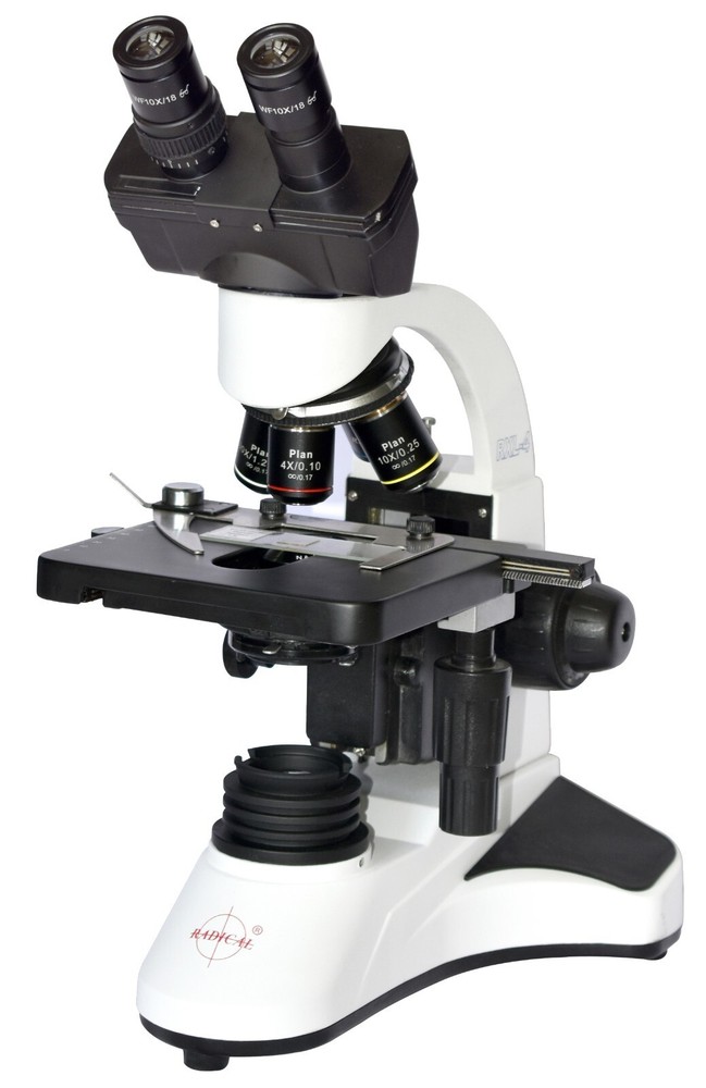 Professional Medical Compound Microscope 2500× Plan Objectives LED Illumination
