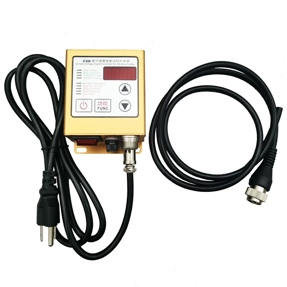 Small Electromagnetic Closed Vibration Feeder Feeding Machine W/ Controller 110V