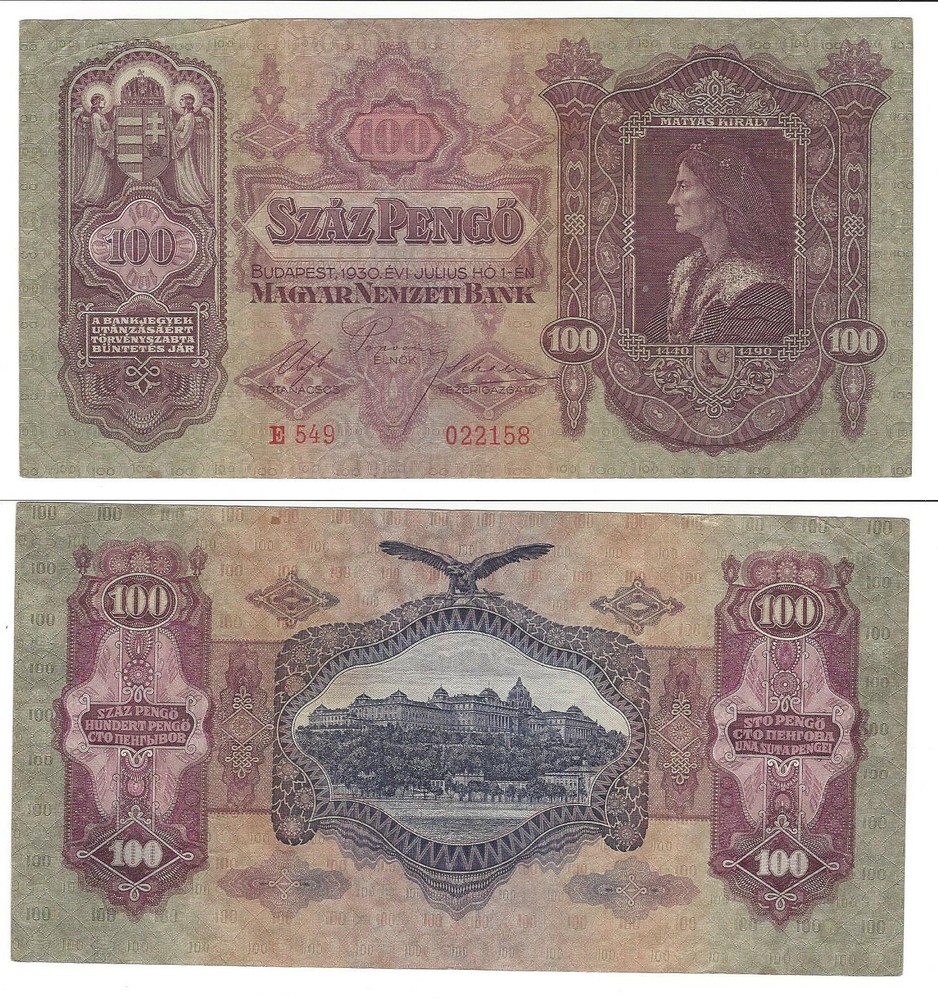 Hungary -20 Pengo, 1930 AU