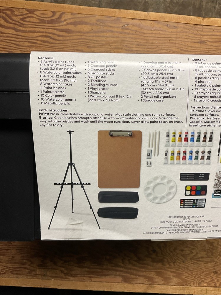 Mixed Media Studio Easel Art Set 90pcs