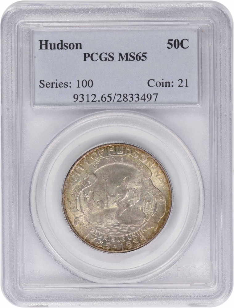 Hudson Commemorative Silver Half Dollar 1935 MS65 PCGS