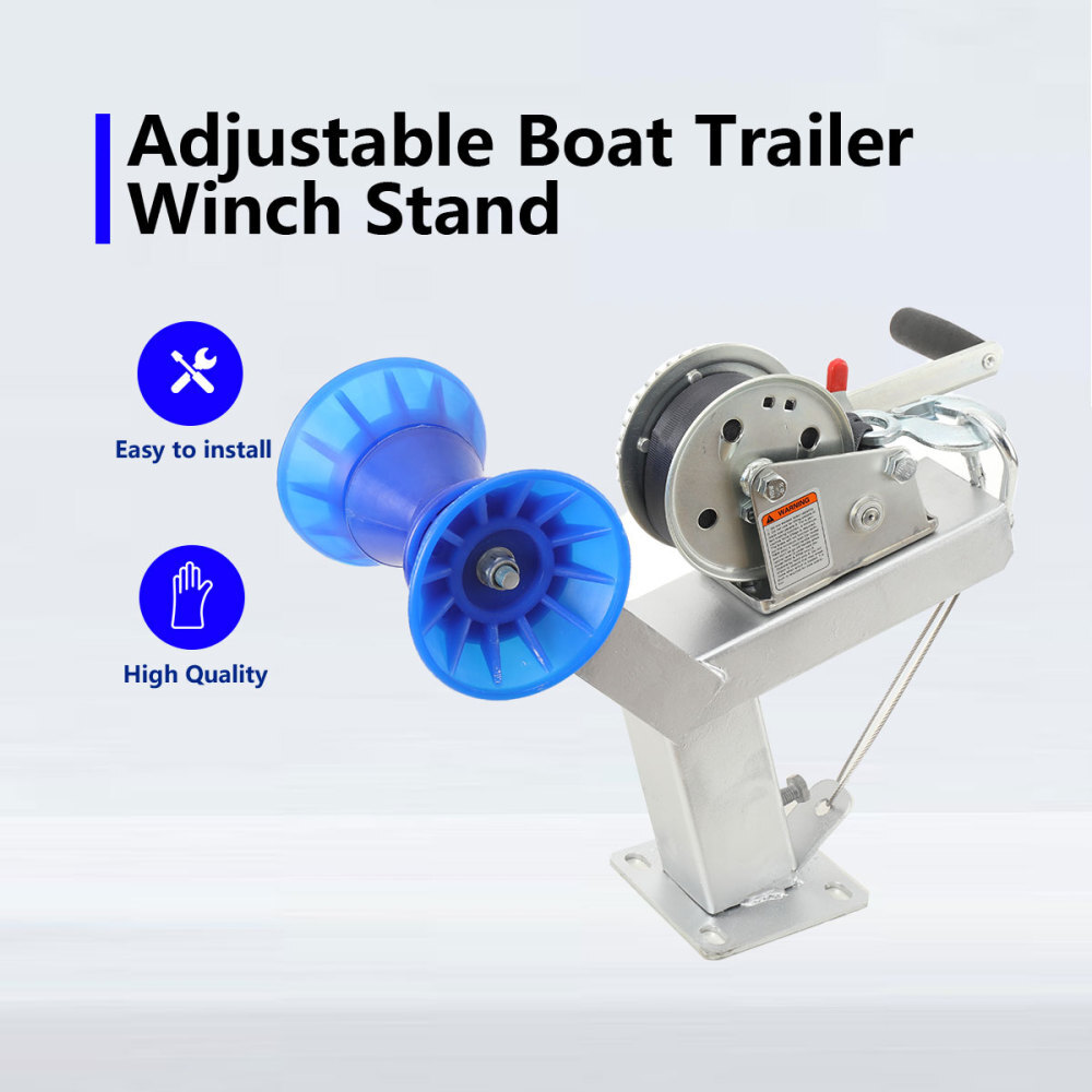 Adjustable Boat Trailer Winch Stand W/Roller 3"x4"Frames Boat Trailer Winch Post