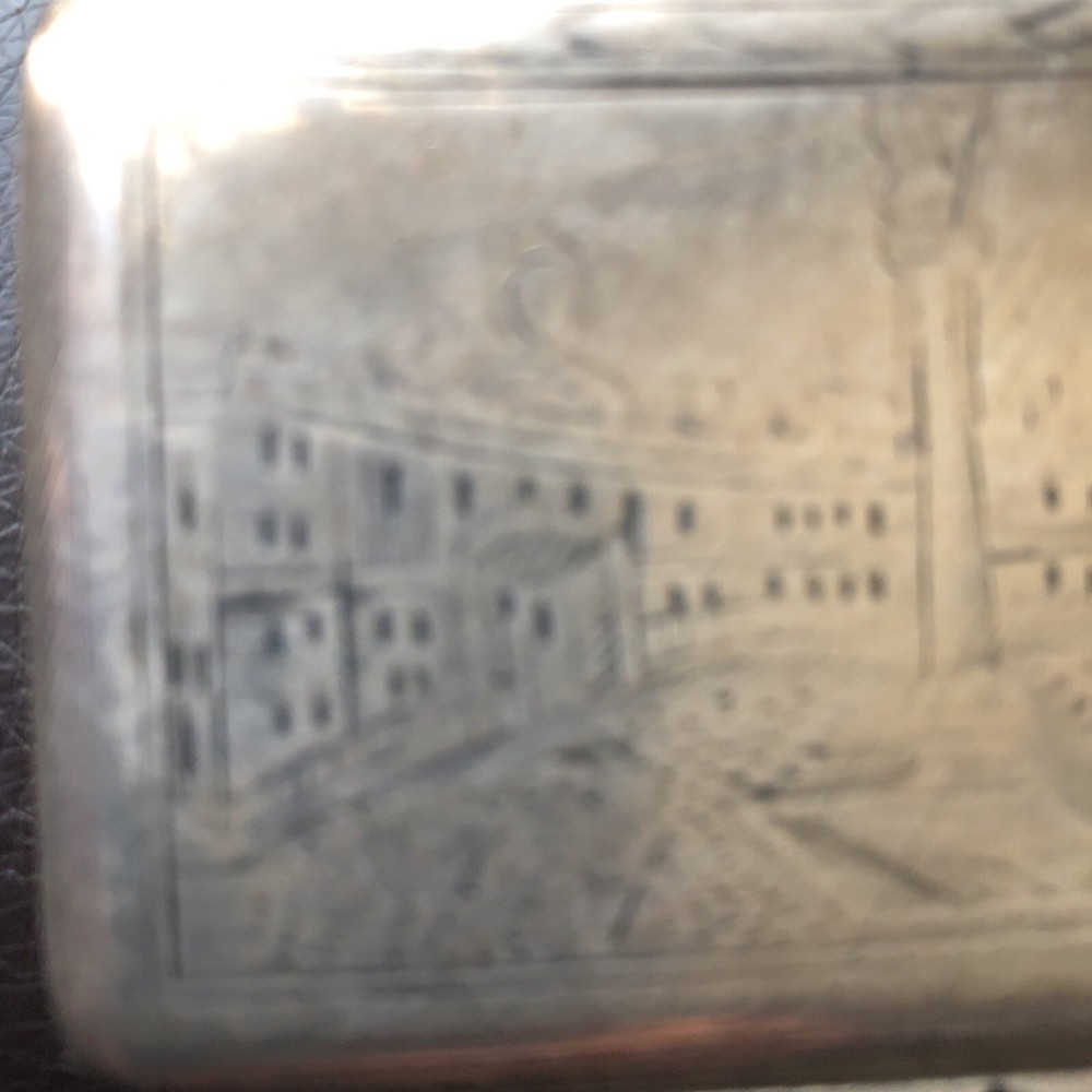 Antique Russian Silver Cigarette Case.