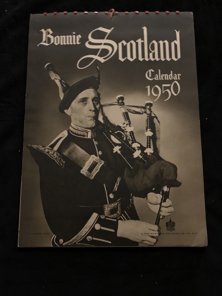 This England 1950 Calendar VERY RARE GREAT CONDITION