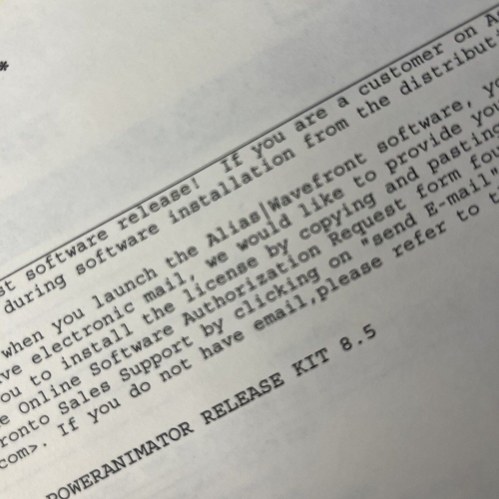 Alias Wavefront Power Animator 8.5 Vintage Software With Manuals In Box