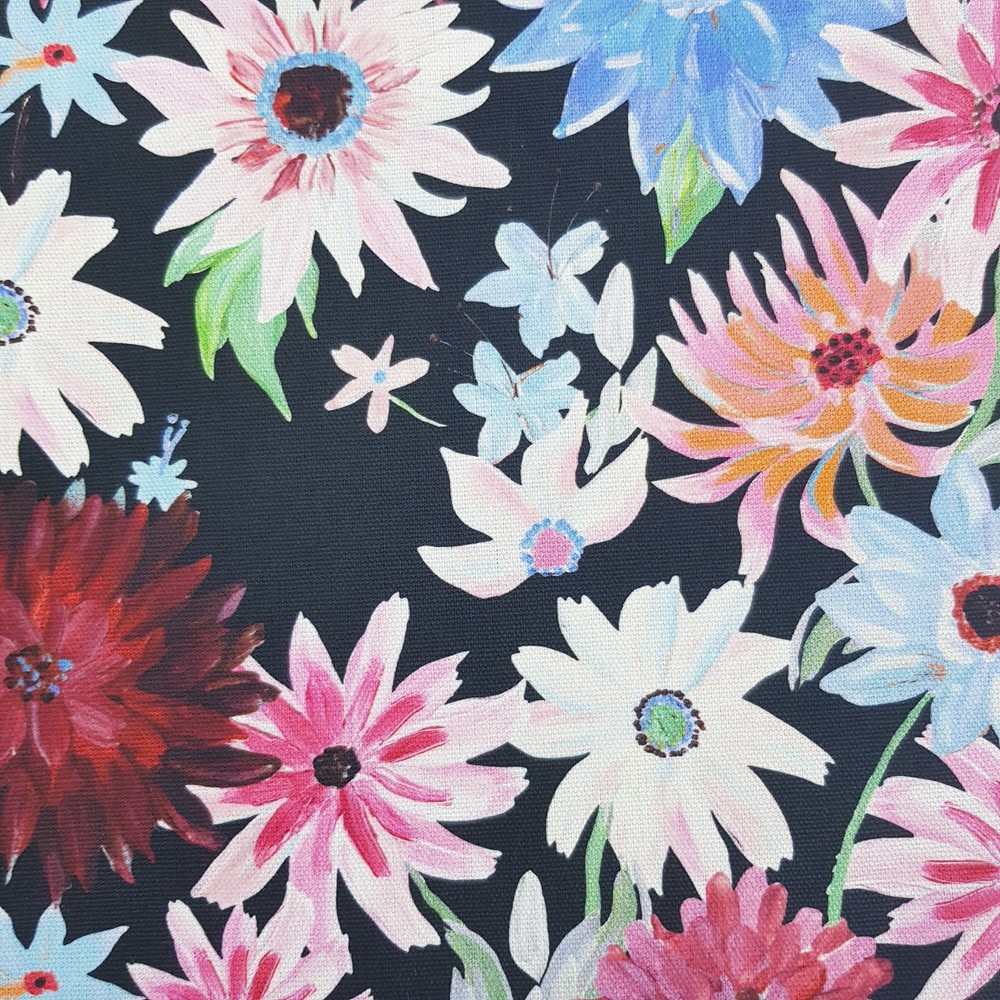 Peg Bag Handmade Black Multi-Coloured Floral Lined Laundry Clothes Peg Holder