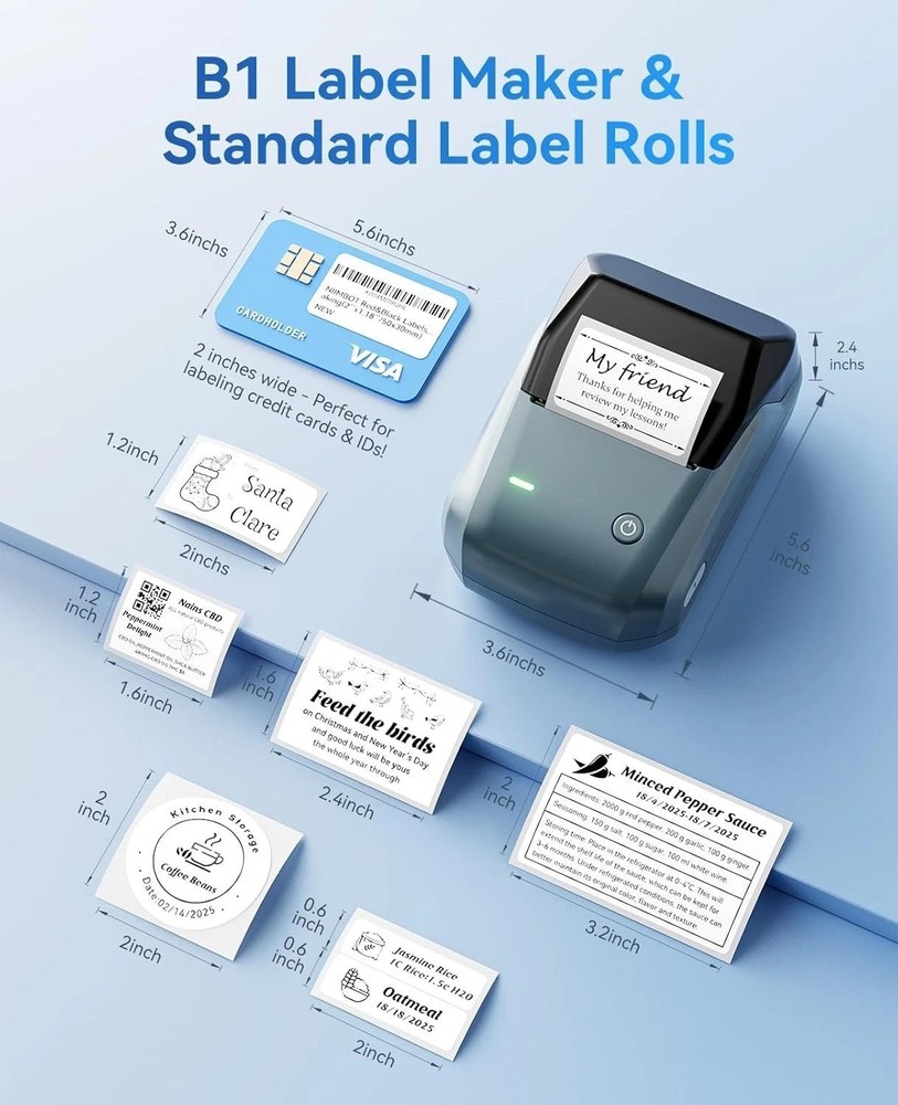 B1 Bluetooth Label Maker: High-Speed Thermal Printer with Creative App Features