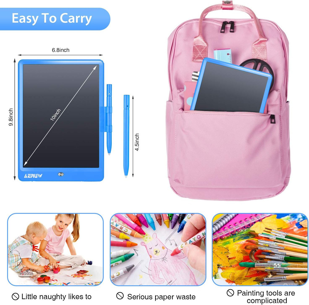 LCD Writing Tablet Colorful 10 Inch Electronic Graphics Doodle Board Ewriter Dra