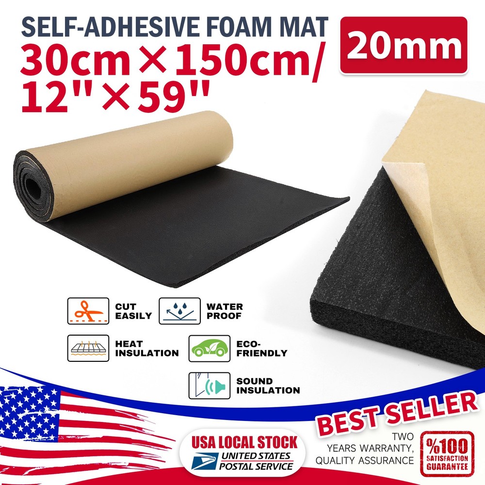 DIY Black Foam Sheet Self Adhesive Rubber Padding Neoprene Sponge Rubber Mat