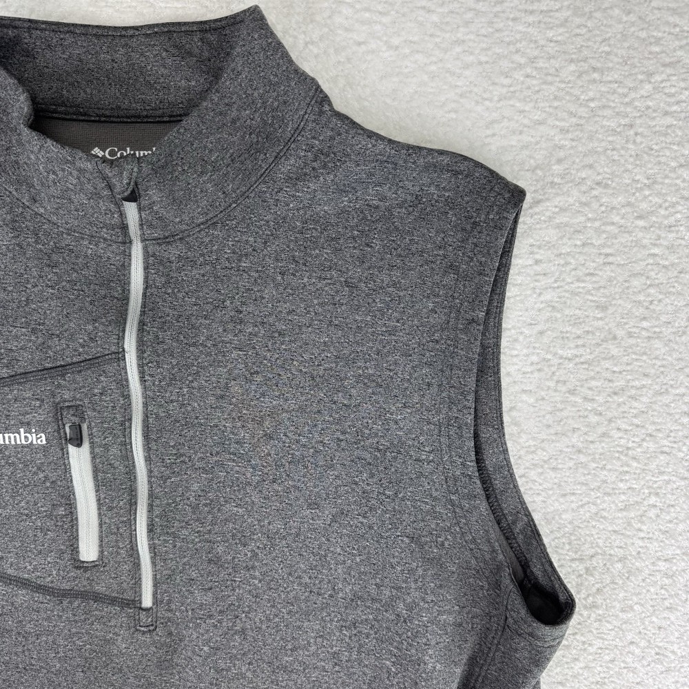 Columbia Golf 1/2 Zip Performance Pullover Vest Mens Large Gray