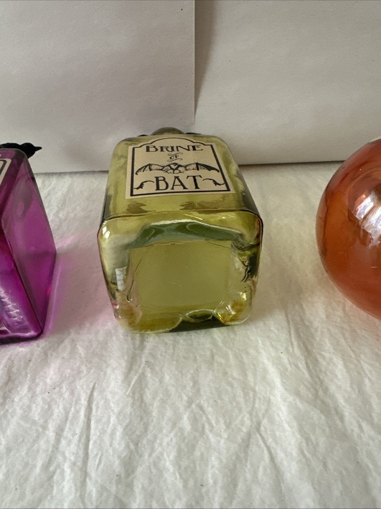 Three (3) Halloween Potion Bottles Decor