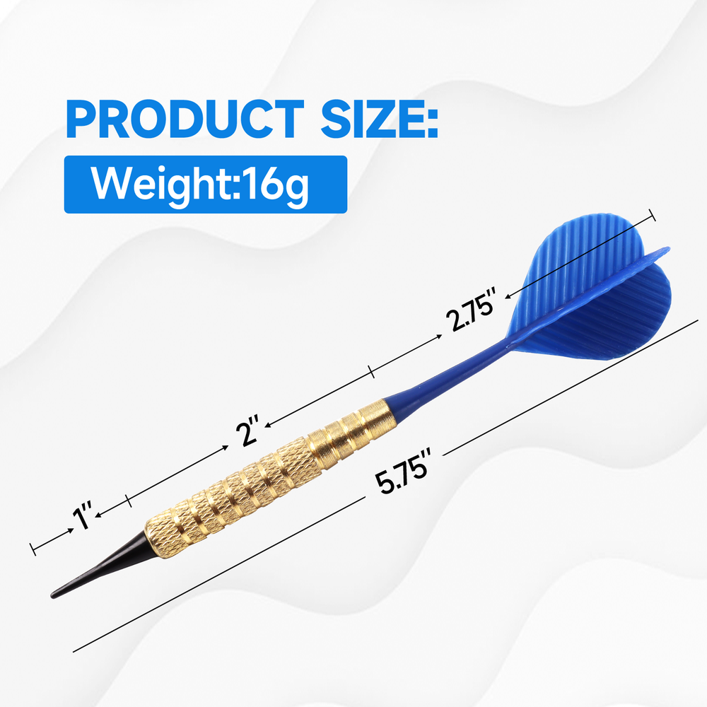 12 Pack Soft Tip Darts for Electronic Dart Board. 60 Free Dart Tips