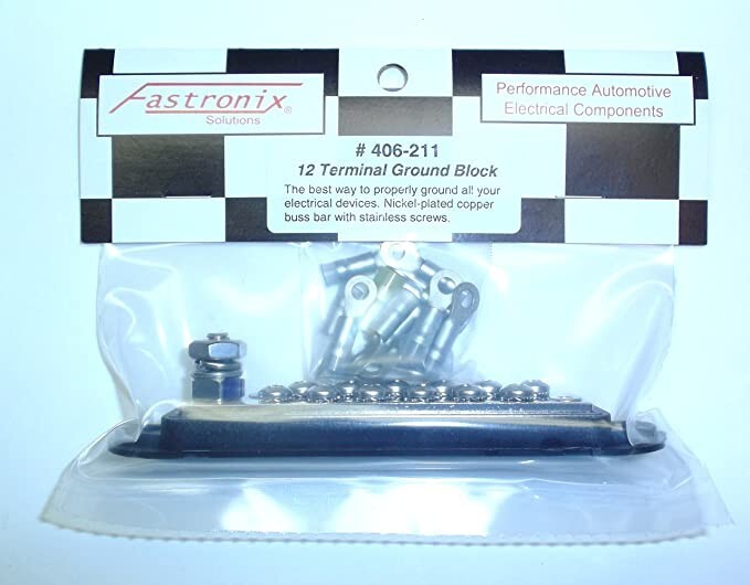 Fastronix 12 Terminal Ground Distribution Black Kit 406-211