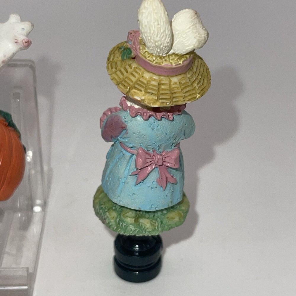 Two resin Holiday lamp finials Halloween And Easter