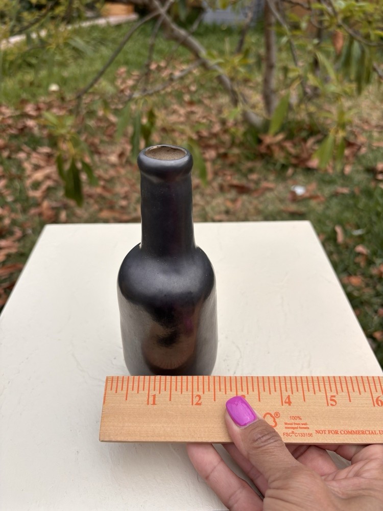Dark Matter Finish 6.5” Whiskey Bottle Pottery