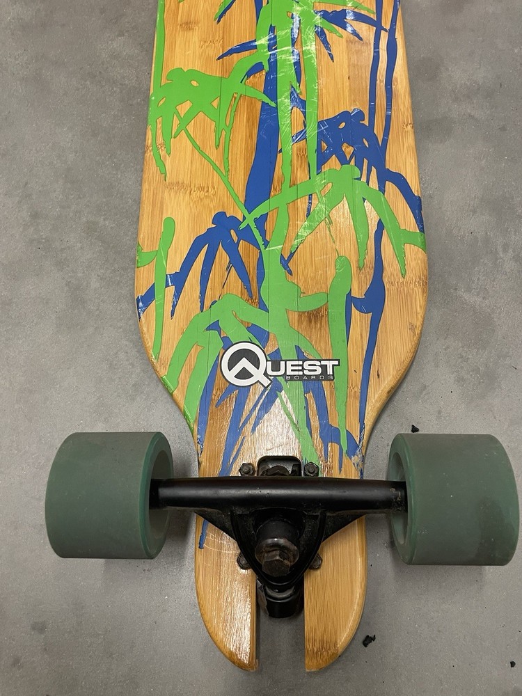 Quest Boards 41" Longboard Skateboard High Performance Open Wheel Design