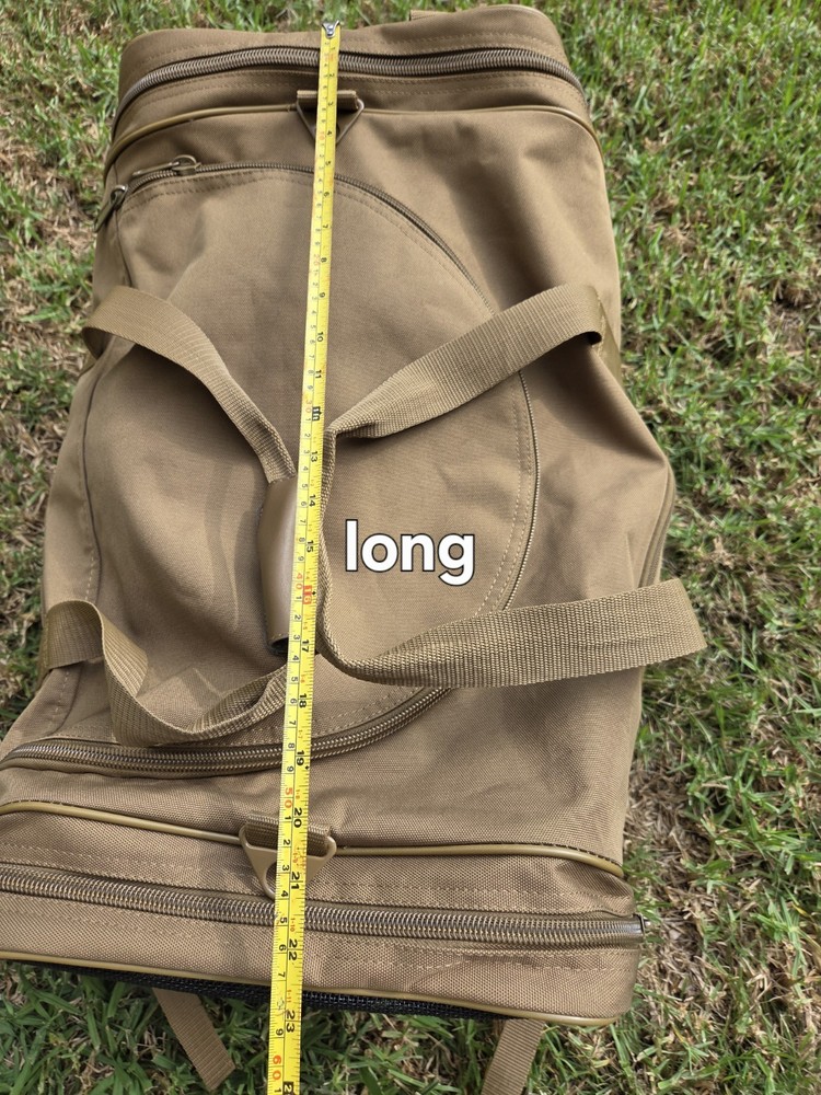 Flying Circle Tactical Square Duffel Backpack Goliad Brown External Pockets