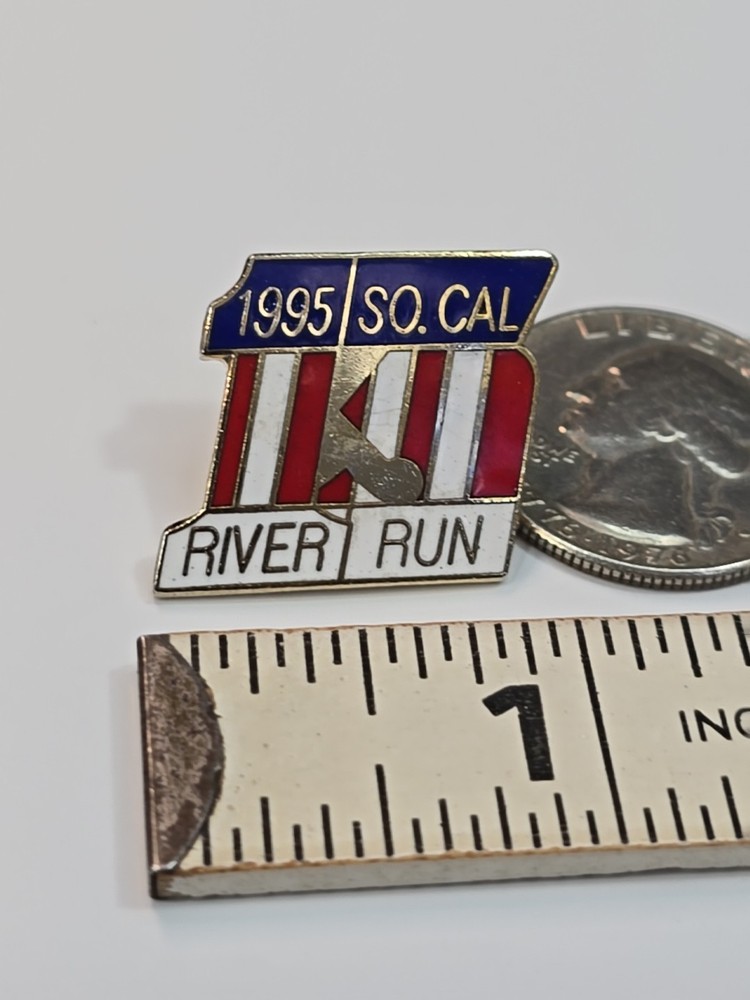 River Run 1995 So. Cal. Lapel Jacket Hat Pin Screw-Back