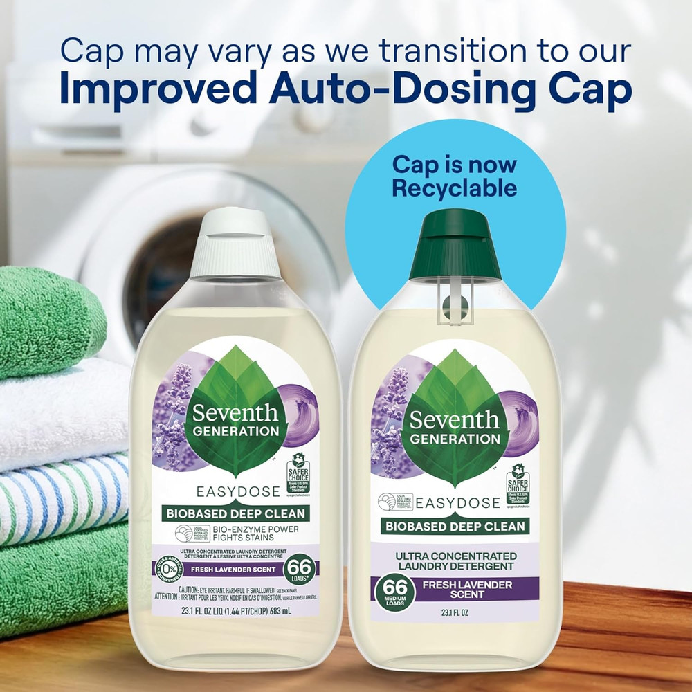 Seventh Generation Easydose Laundry Detergent Fresh Lavender Scent 2 Pack Ultra