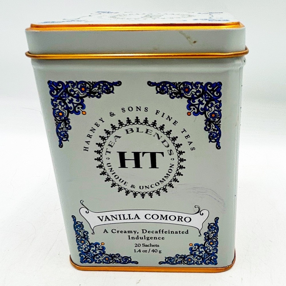 Harney & Sons Tea Tin Vanilla Comoro Empty Decorative Tin