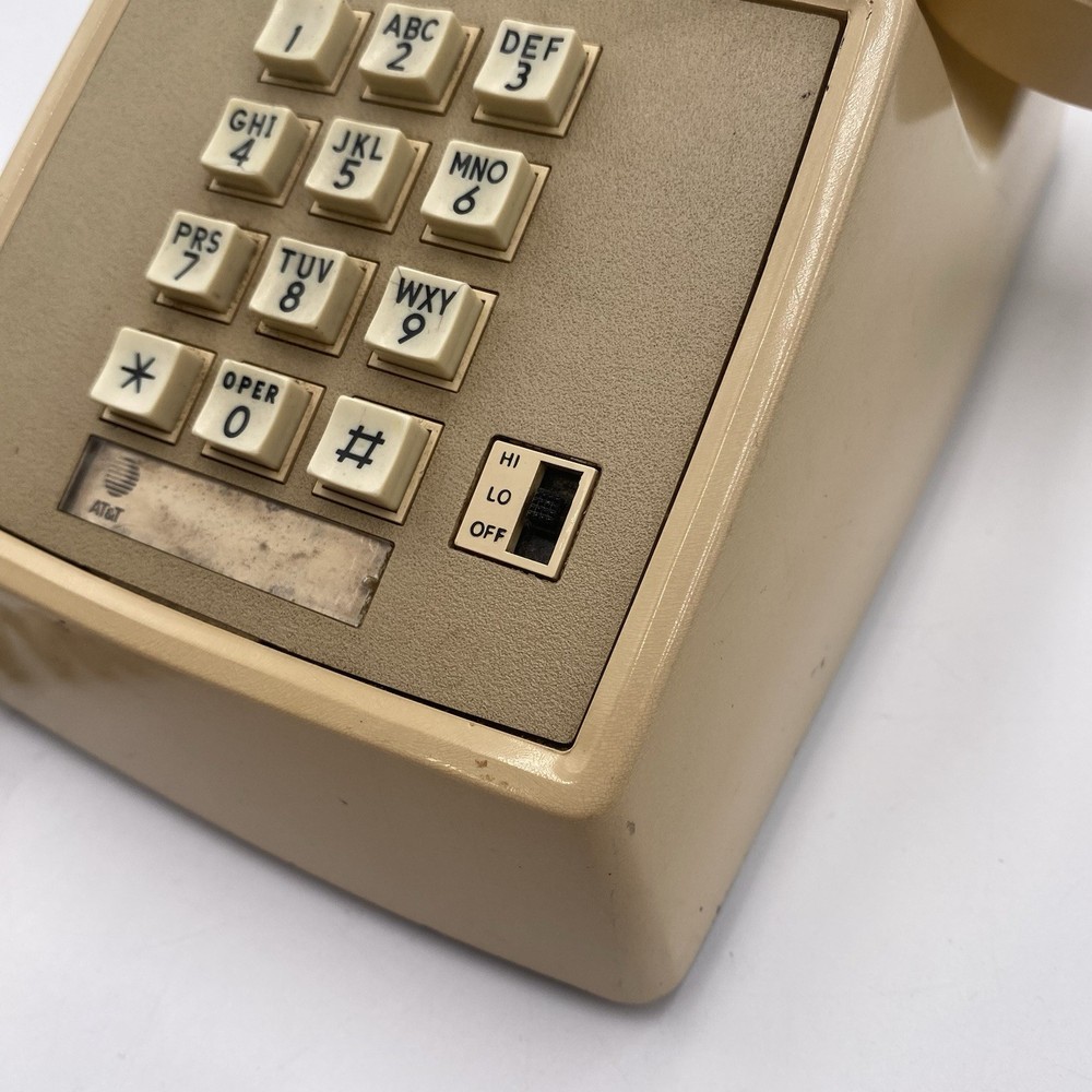 2500 Push Button Desk Phone Western Electric Bell System Style ITTWorking Tan