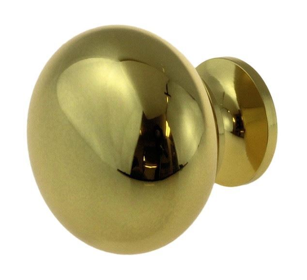 1-1/4" Classic Restoration Knob Solid Polished Brass